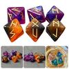 6pack Fantasy Themed 8 Facets Dices Durability Acrylic Construction Smooth Dices for Tabletop Game and Collector