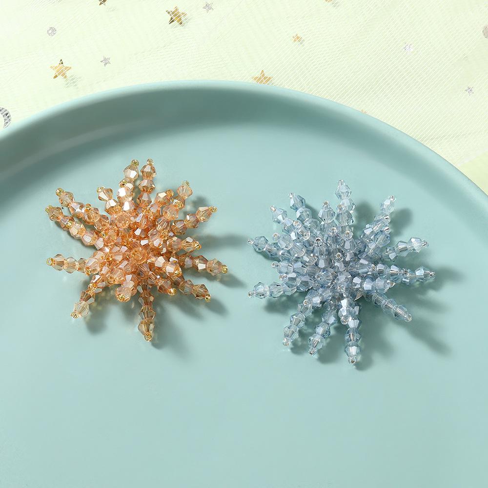 Handmade Braided Imitation Crystal Flower Jewelry for Earrings, Clothing, Hats, Bags