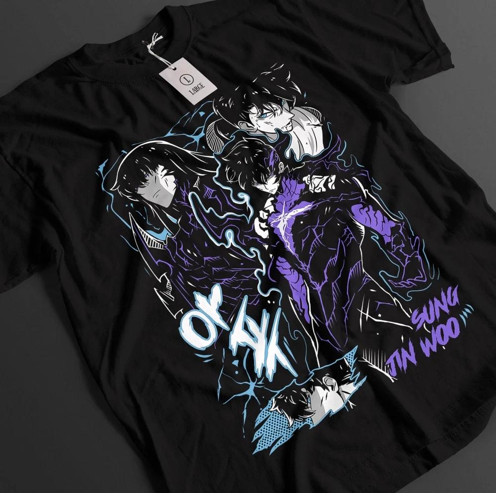 Solo Leveling TShirt Sung Jinwoo Anime Jonas Reiji Shirt S4XL 5