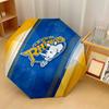Leeds Rhinos Print Auto 8?Ribs Folding Umbrella Wind Resistant Lightweight Automatic Umbrella For Daily Travel