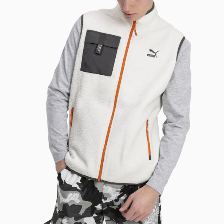 PUMA Xtg Trail Vests Men's Ecru Stand Collar Moderate Other 596728-64