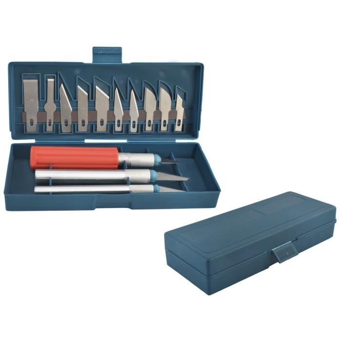 13-piece Precision Cutter Kit with Magnetic Storage Box (Includes 3 Cutters + 10 Replacement Blades) - 5902367977986