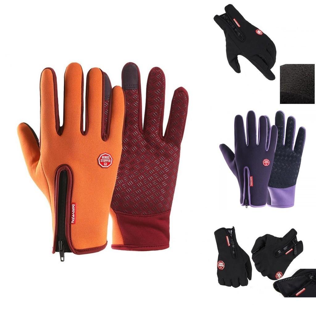 Stylish Black Touch Screen Winter Gloves Featuring Waterproof And Windproof Design