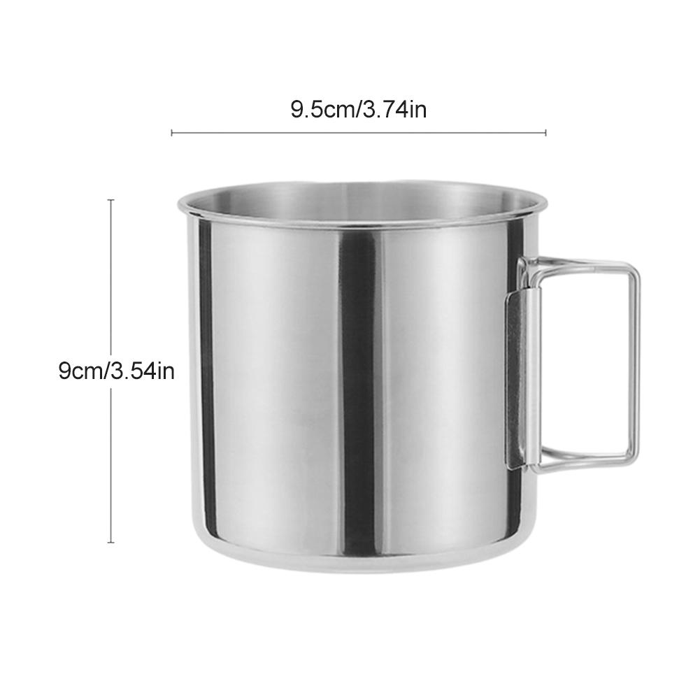 Camping Becher Edelstahl Kaffeetasse Tourist Geschirr Picknick Utensilien Outdoor Küche Ausrüstung Kochen Set Kochgeschirr Wandern