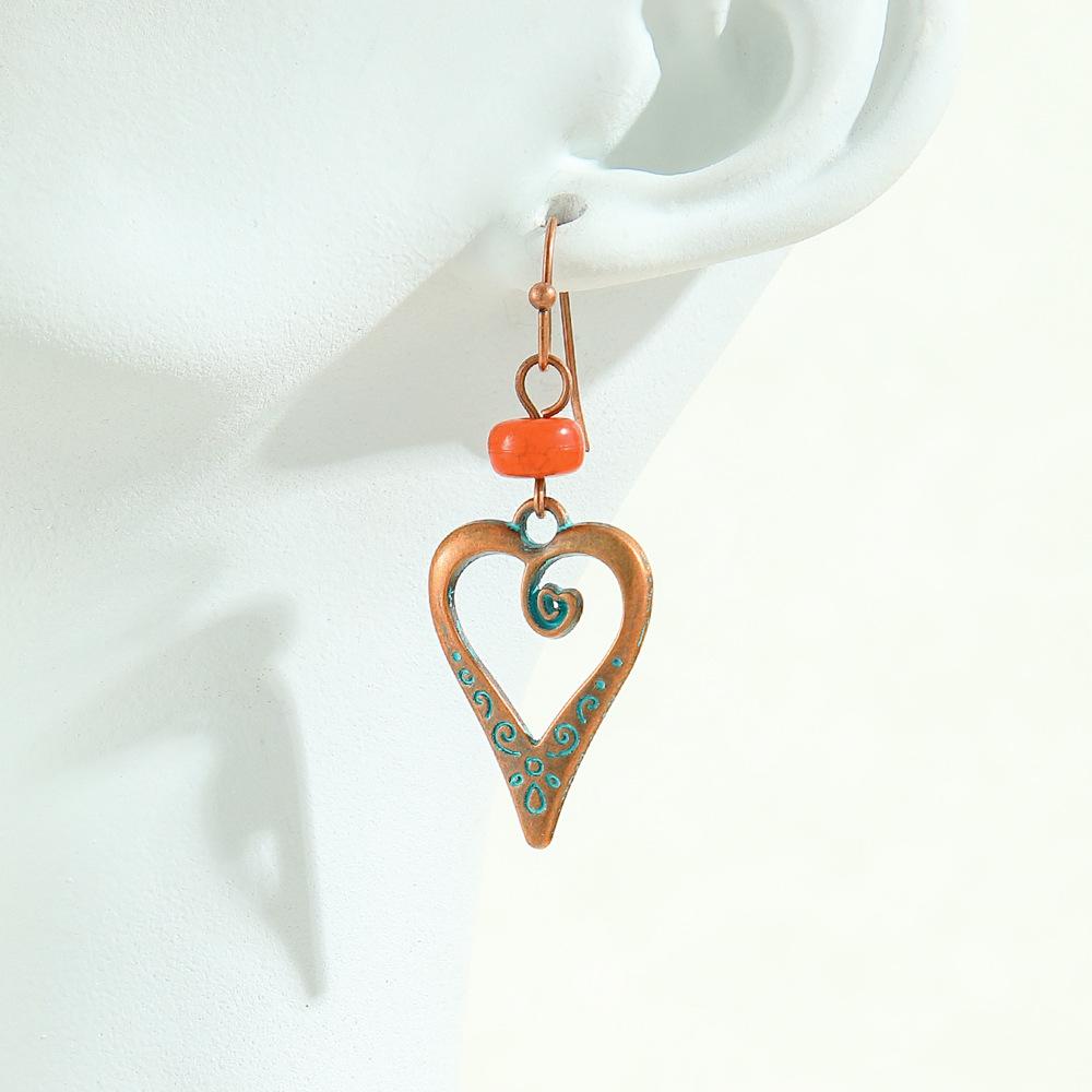 Cercei turcoaz Cercei boemi cu ciucuri, aliaj geometric, stil retro, accesorii urechi lăudăroși