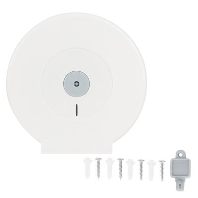 Bathroom Toilet Round Plastic Paper Towel Holder White Towel Tissue Holder