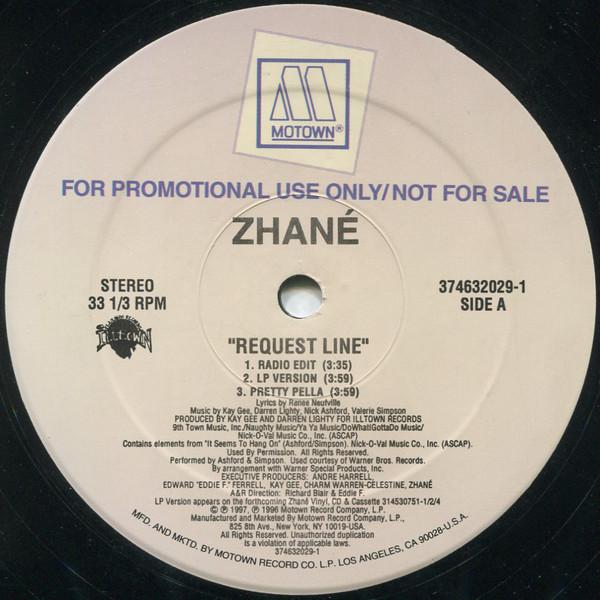 

12inch Record ZHANÉ - Request Line 3746320291PROMO Motown 1997 US Soul/Funk Used