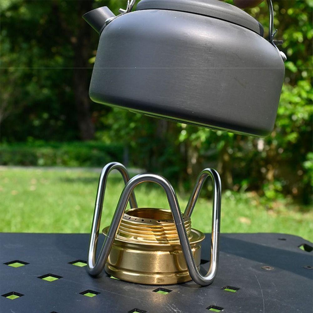 Stainless Steel Outdoor Stove Support Rack Heat Resistant Portable Burner Stand Hiking