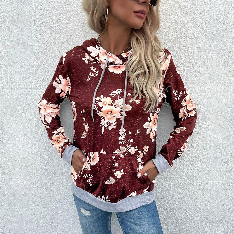 Europäische und amerikanische Mode Damenbekleidung Mittellang Freizeit Wind Langarm Kapuzenpullover Damen