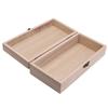 Retro Wooden Jewelry Storage Box Clamshell Wooden Box Rectangular Desktop Organizer For Necklace Bracelet Ring Storage Box