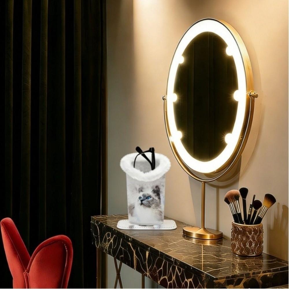 Portable Magnetic Eyeglass Display Stands PU Printed Glasses Case Anti-Scratch Glasses Holder for Home Office