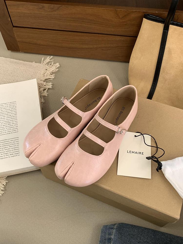 Fashion Tabi Ninja Shoes Woman Microfiber Leather Comfy Flats Split Toe Slippers Soft Bottom Loafers Brief Ladies Trotter Moccasins 2025