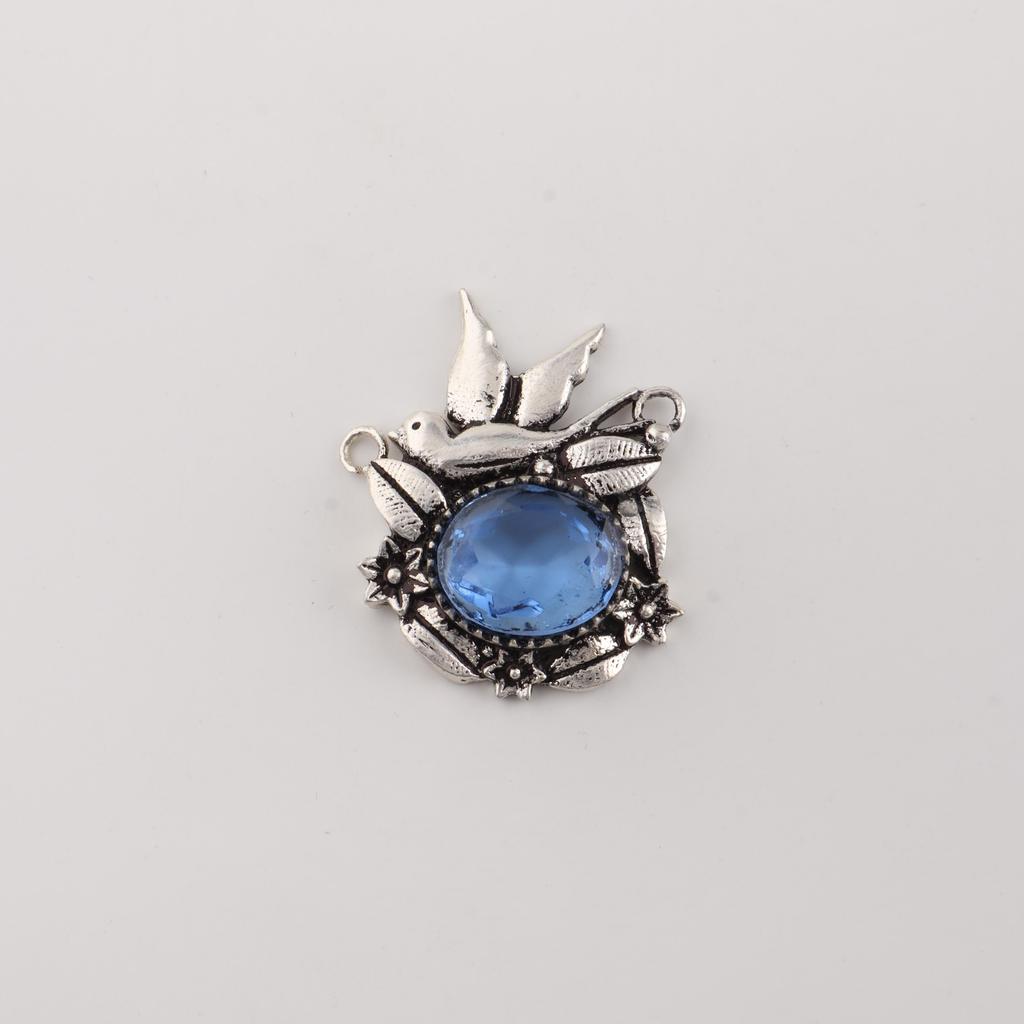 Tanzanite Gemstone 925 Sterling Silver Designer Pendant 0.5" Unique Jewelry For Birthday Gift CP-43-9