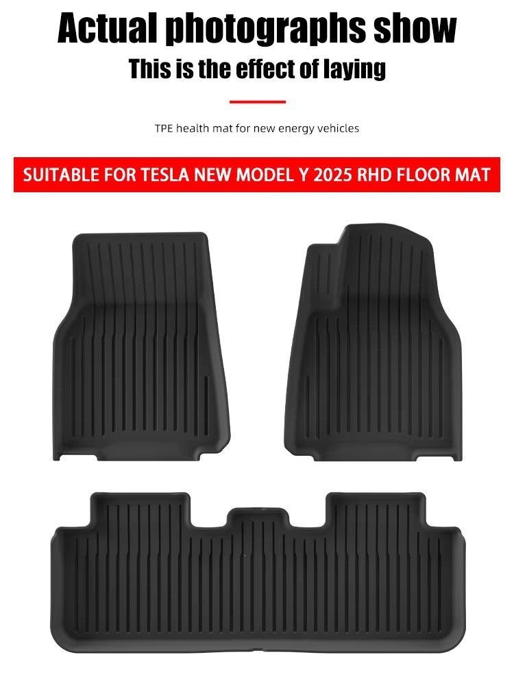Affordable Floor Mats for Tesla Refresh Model Y/Y: Standard Front & Rear Trunk Mats