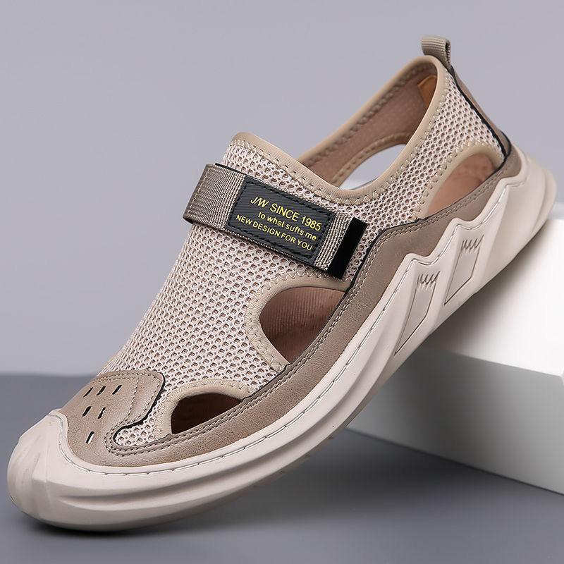 Men's Shoes Casual Shoes Men's New Breathable Sandals Men's Sports Shoes Bag Head Beach Shoes Men's Comfortable Casual Shoes