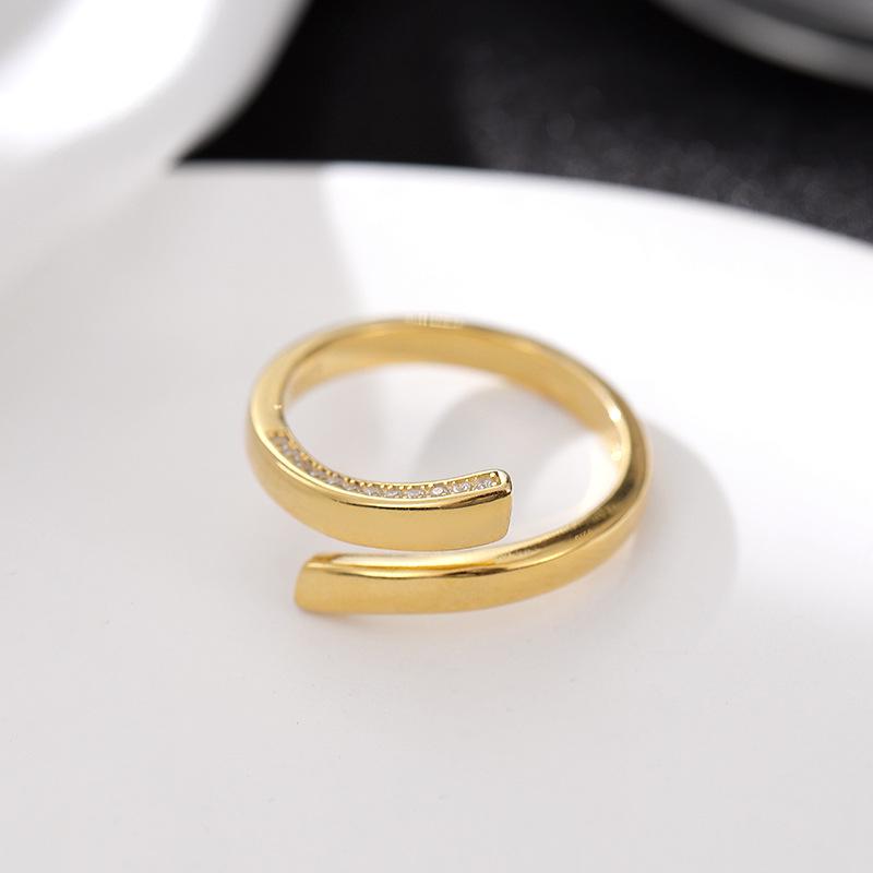 Banyan Tree S925 Silver Mobius Couple Rings - Korean Geometric Design