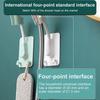 1 360 Shower Head Holder Adjustable Self-Adhesive Showerhead Bracket Wall Mount With 2 Drape Hooks Stand SPA Washroom Universal