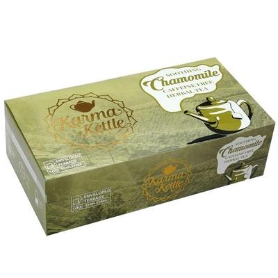 Karma Kettle Tè alla camomilla, bustine di tè non sbiancate e senza aggiunta di punti metallici con aromi naturali (100 bustine di tè a doppia camera), 200 g