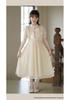 Girls' Korean Style Short Sleeve Chiffon Princess Dress