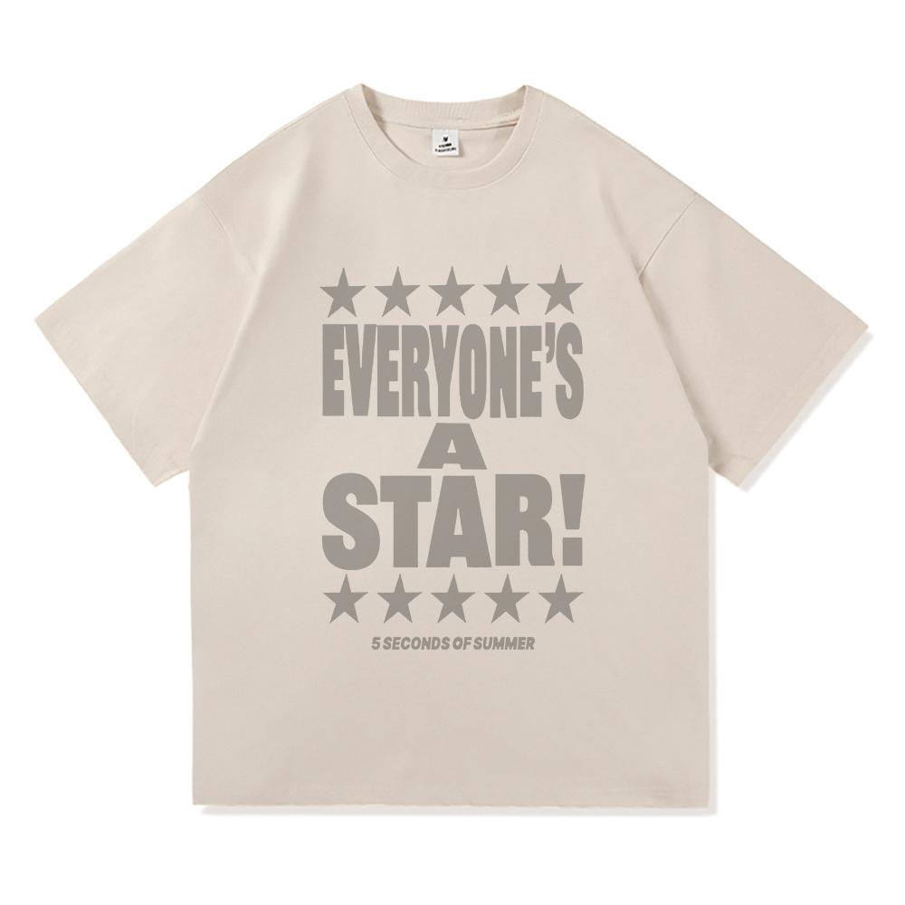 

5 Seconds of Summer Футболка Everyones A Star Мода 2025 Альбом ЧоловікиЖінки Одяг Харадзюку Високоякісні Топи Бавовняні Футболки M