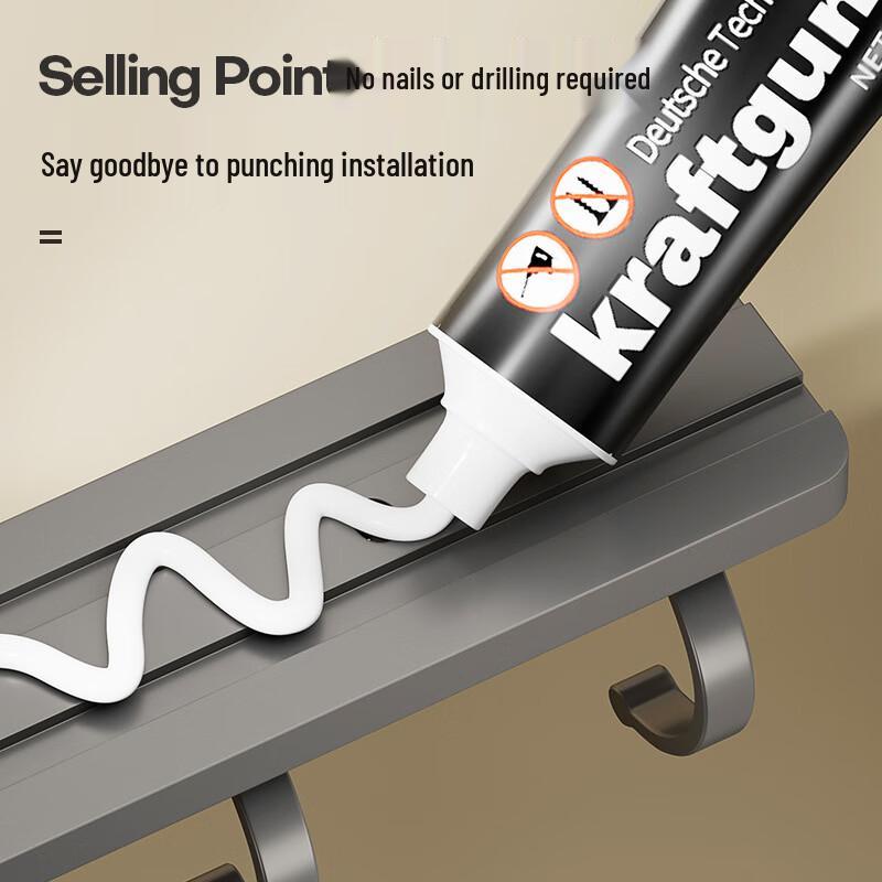 Punch-Free Wall-Mounted Hook Rack