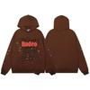 Felpa Sp5der FW23 Unisex Streetwear Pullover Felpa Con Stampa Ragnatela Vestibilità Larga Misto Cotone