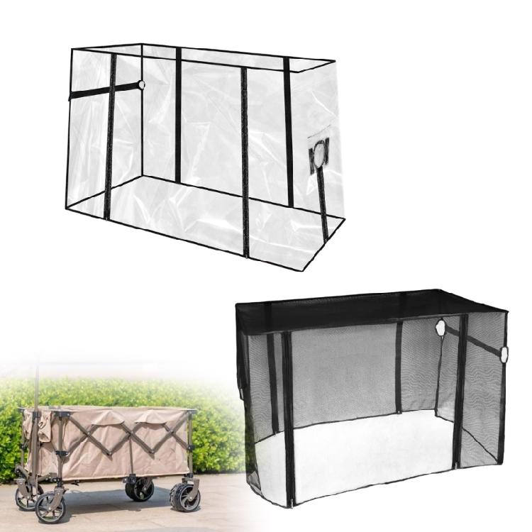 Folding Wagon Rain Cover Clear Folding Trolley Cart Dustproof Cover Camping Trolley Rain Cover Garden Wagon Rain Cover
