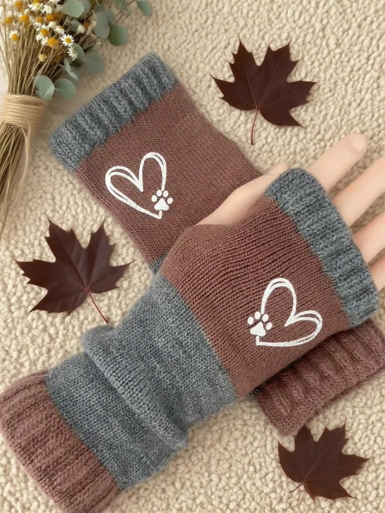 Yanxuan Ladies' Autumn-Winter Knit Gloves with Embroidery
