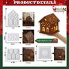 4Pcs Resin Candlestick Holder Molds, House Bottom 4.3x6x0.4 in, Love House Side 5.6x6x0.4 in, Love House Front 5.6x6x0.4 in,