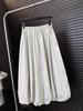 2026 Spring/Summer Women's High-Waisted Elastic Puffy A-Line Lantern Skirt - Loose, Lazy Style