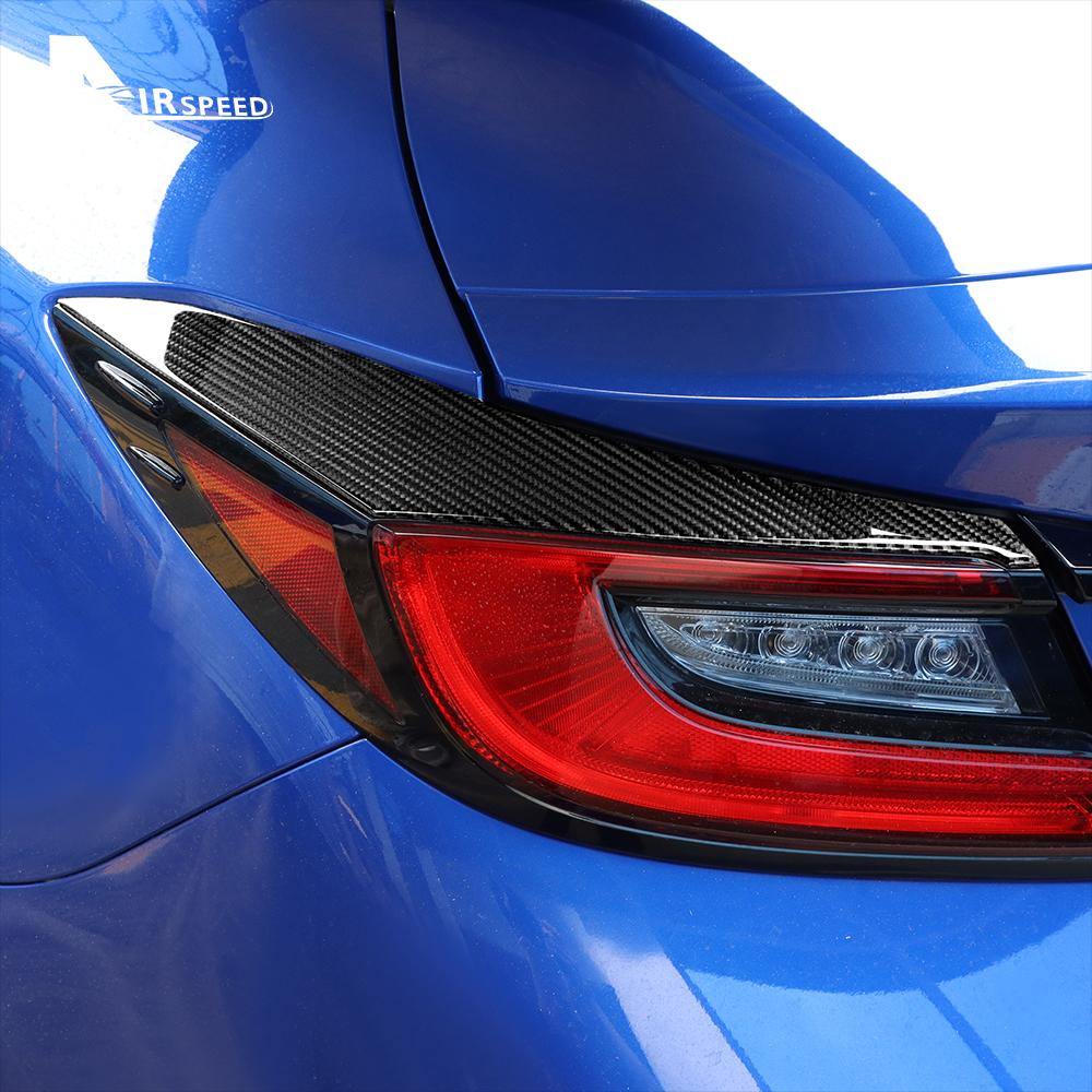 Real Soft Carbon Fiber Sticker For Subaru BRZ Toyota GR86 2021 2022 2023 2024 2025 2026 Car Rear Tail Light Eyebrow Accessories