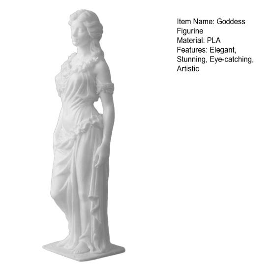 3D Printed Goddess Figurine Elegant Greek Goddess Statue Roman-Style Female Sculpture for Office Living Room Desk Shelf Decor