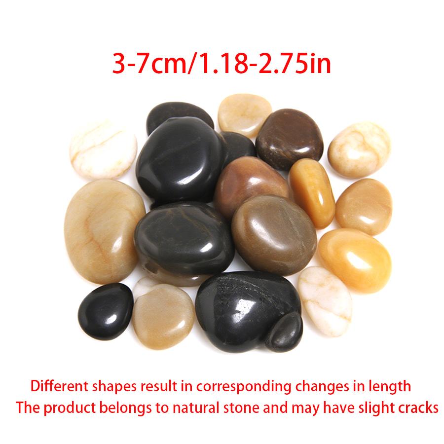 350/500g High Polished Natural Pebbles Indoor Outdoor Garden Courtyard Fish Tank Aquariums Horticultural Decoration Stone XJM