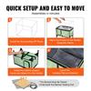 Elevated Heated Cat House Cuboid Kitty Shelter with Heated Pad Green (M)