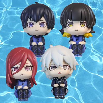 Blue Lock Anime Figur 10cm Isagi Yoichi/Nagi Seishiro Actionfigur Bachira Meguru Aufblick-Figur Sammlermodell Puppe Spielzeug