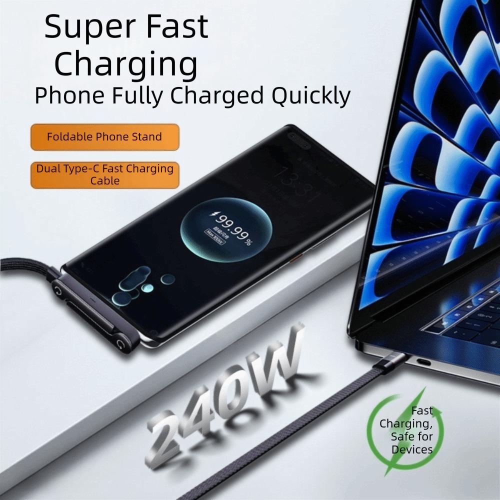 240W Phone Charging Bracket Type C Charging Cable Adapter Holder Phone Charging