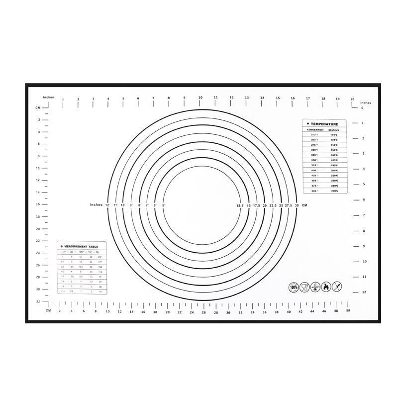 Heavy-Duty Silicone Baking & Kneading Mat with Scale – Heat-Resistant Glass Fiber Rolling Pad