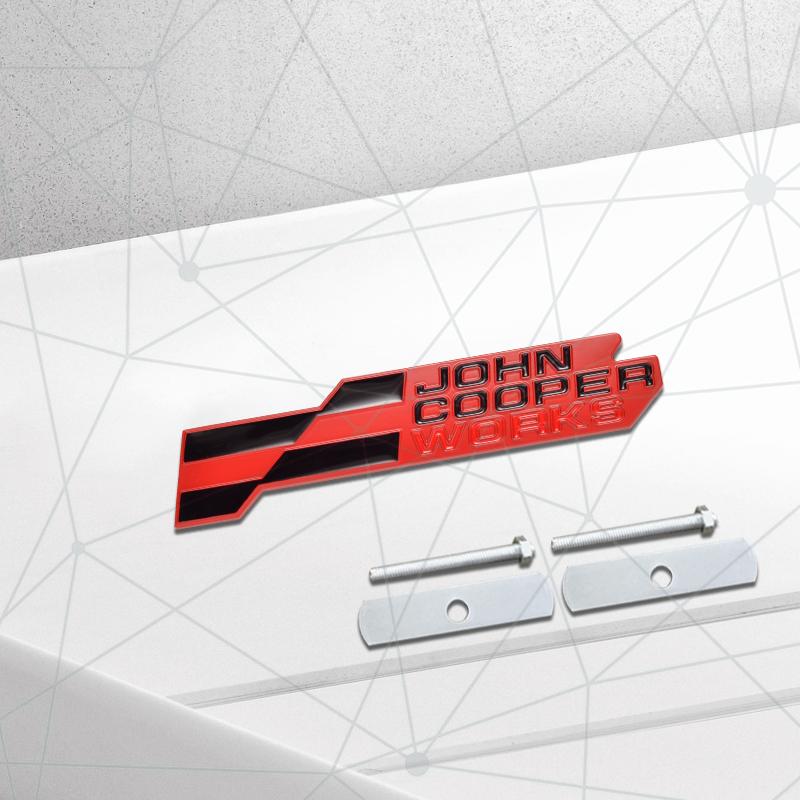 3D Auto Metal 2025 JCW Grille Badge Car Rear Trunk Emblem Sticker Decor For Cooper S F66 F65 F67 Aceman Clubman U25 J01 J05