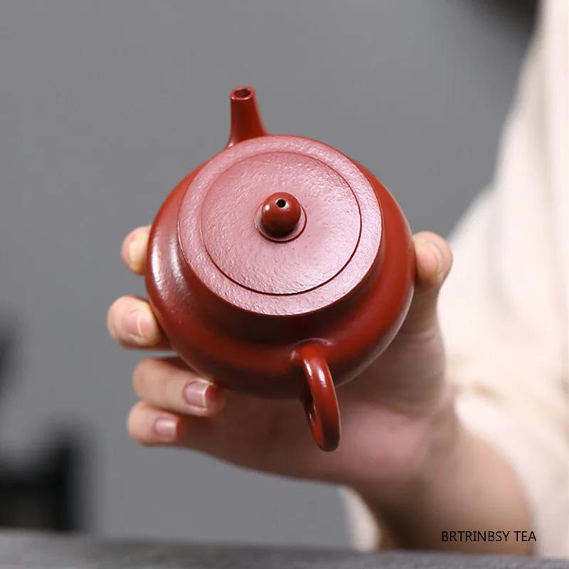 140ml Chinese Yixing Purple Clay Teapot Raw Ore Zhu Mud Tea Pot Tradition Handmade Kettle Household Zisha Tea Set Teaware Gifts