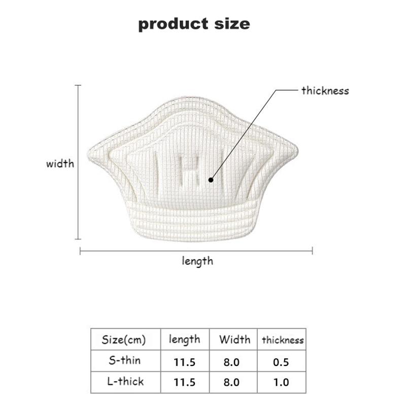 1 Pair Adjustable Size Antiwear Feet Patch Heel Pads for Sport Shoes Heel Anti Blister Friction Insert Protector Back