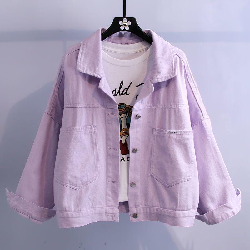 Women's White Denim Jacket - 2024 Spring/Autumn Korean Style, Versatile & Petite Friendly Casual Top