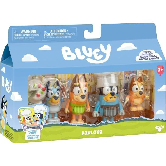 Pack De 4 Figurines - BLUEY - La Famille En Cuisine