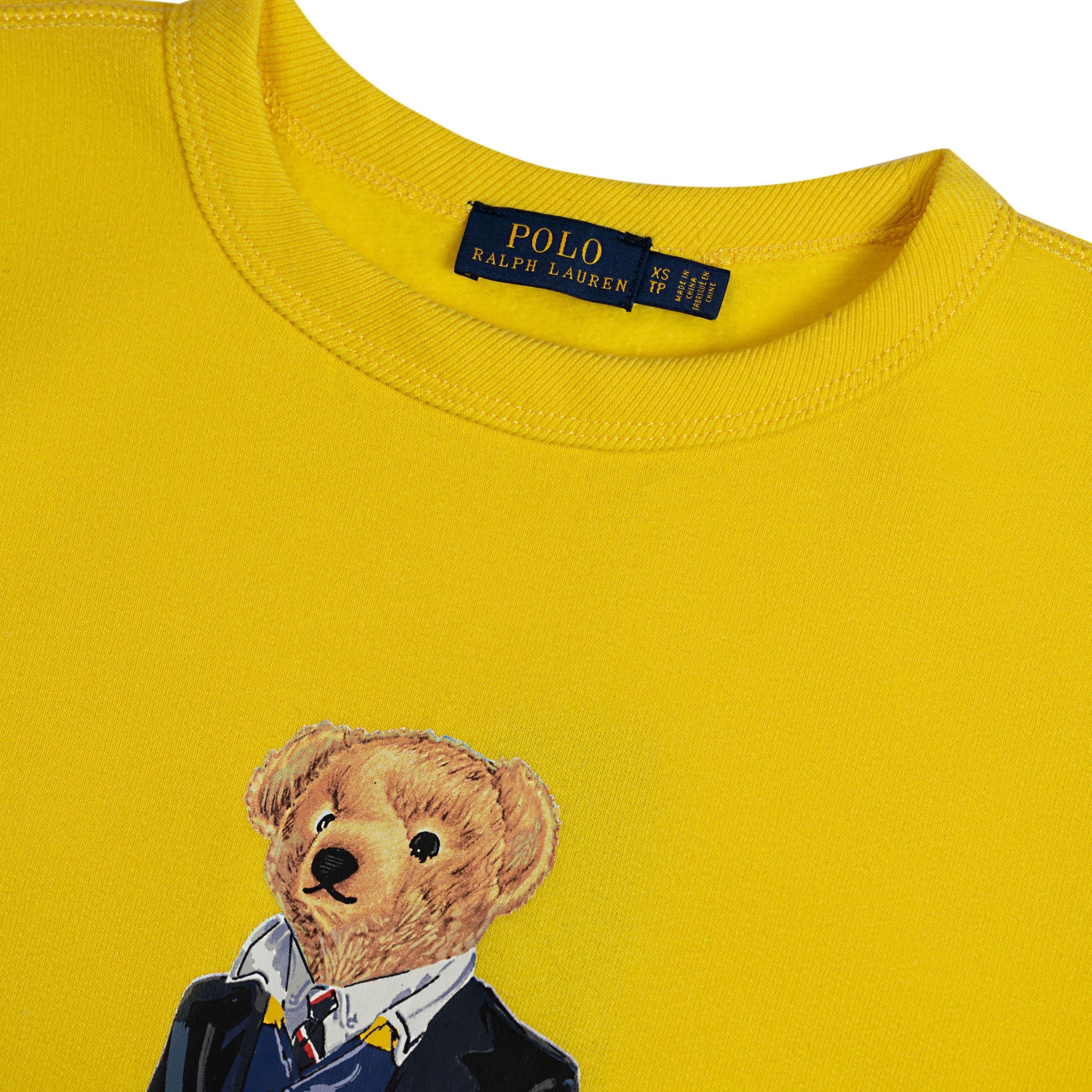 

Polo Ralph Lauren Bear Print Pullover Crewneck Long Sleeve Sweatshirt Women sweatshirt 211796962-001 M