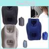 Cozy Inflatable Travel Pillow For Long Journeys With Plush Velour Material Ideal For Napping