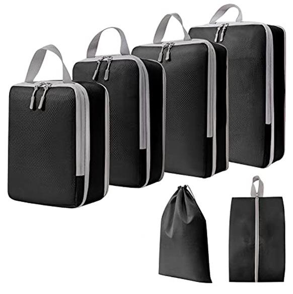 Compressible Travel Storage Bag Set: Large Capacity Suitcase Organizers & Digital Accessories