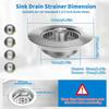 3-in-1 Stainless Steel Kitchen Sink Strainer - Pop-Up Stopper with Anti-Clogging Basket and Odor Filter, Easy Clean Drain Strain