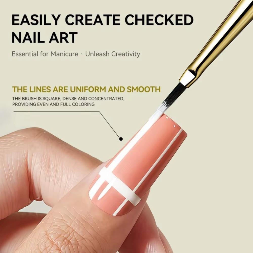 Artă pentru unghii DIY Pensulă pentru artă pe unghii Linii tartan Stilou pentru sculptură și punctare Pensulă nouă pentru desenat Pictură