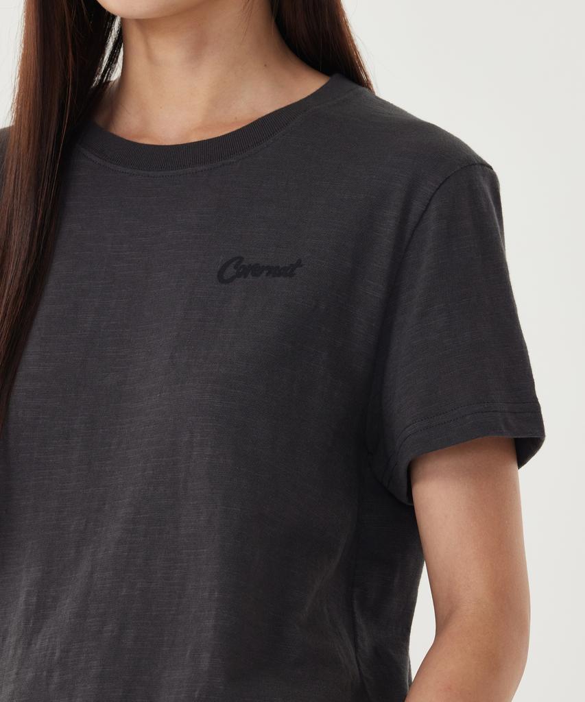 COVERNAT WOMAN Circus Graphic Short Sleeve T-Shirt Charcoal