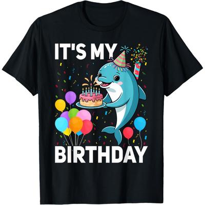 It's My Birthday Cute Girl Dolphin Lover T-Shirt