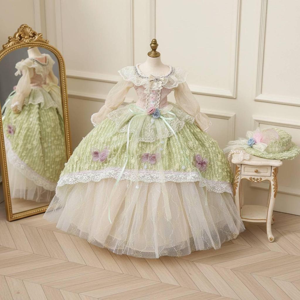 Women Lolita Dress Court Gown BJD Doll Outfit for 1 3 Scale Dolls 60cm Display